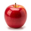 Shiny red apple with a smooth surface, reflecting light prominently Royalty Free Stock Photo