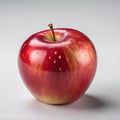 Shiny Red Apple on a White Table