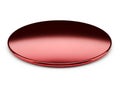 Shiny red circular object isolated on white background Royalty Free Stock Photo