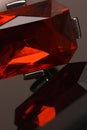 Shiny red crystal bracelet reflexion Royalty Free Stock Photo