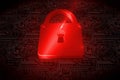 Shiny red lock Royalty Free Stock Photo