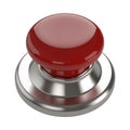 Shiny red button on transparent background AI Generated Royalty Free Stock Photo