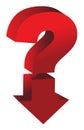 Shiny red question mark Royalty Free Stock Photo