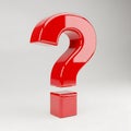 Shiny red question mark symbol symbolizing inquiry and curiosity Royalty Free Stock Photo