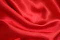 Shiny red satin fabric texture Royalty Free Stock Photo