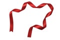 Shiny red satin ribbon