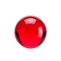 Shiny red spherical bead with reflective surface and gradient lighting effect Royalty Free Stock Photo