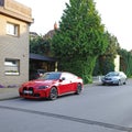 A shiny red sports car Royalty Free Stock Photo