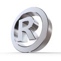 Shiny Registered Trademark Symbol Royalty Free Stock Photo