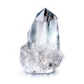 A shiny rock crystal nugget with a smooth, glossy surface and clear transparency, Ai Generated