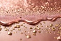 Shiny rose gold background. Dripping glitter texture Royalty Free Stock Photo