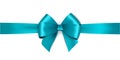 Shiny satin ribbon on white background. Vector bow and ribbon.