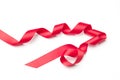 Red ribbon to make ties in Christmas gifts Royalty Free Stock Photo