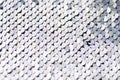 Shiny sequin fabric close up Royalty Free Stock Photo