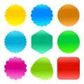 Shiny shapes web buttons vector illustration Royalty Free Stock Photo