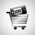Shiny shopping cart game over online commerce