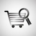Shiny shopping cart searching online commerce