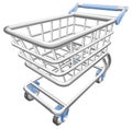 A shiny shopping cart trolley illustration Royalty Free Stock Photo