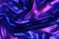 Shiny silk fabric. Wave form. Violet blue abstract background. Royalty Free Stock Photo