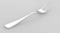 A shiny silver fork with four tines. Royalty Free Stock Photo