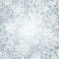 Shiny Silver Light Snowflakes Seamless Pattern for