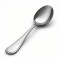 Shiny Silver Spoon on White Background Royalty Free Stock Photo