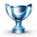 a shiny silver trophy cup on a white background Royalty Free Stock Photo