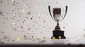 The shining silver trophy.. AI generated Royalty Free Stock Photo
