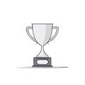 Shiny silver trophy illustration for achievement and success Royalty Free Stock Photo