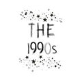 Shiny slogan graphic for t shirt. ``The 1990s`` text