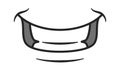 Shiny smiling mouth cute grimace Royalty Free Stock Photo