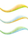 Shiny smooth waves vector banners