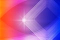 Shiny Sparkle, Square Shapes and Curves in Blurred Blue, Purple, Pink and Red Background Royalty Free Stock Photo