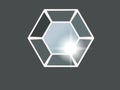 Shiny, sparkling crystal - rhinestones, pebbles - stock illustration on a dark background. Crystalik - diamond - vector element fo