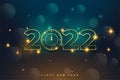 Shiny sparkling happy new year 2022 background