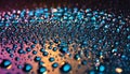 Shiny Spectrum Macro View of Vibrant Water Drops with Chrome Holo Royalty Free Stock Photo
