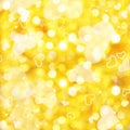 Shiny square background of golden lights Royalty Free Stock Photo