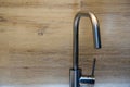 Shiny stainless steel faucet with chrome water tap Royalty Free Stock Photo