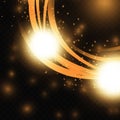 Shiny star dust, circle of lights, stars on transparent background Royalty Free Stock Photo