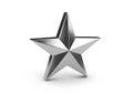 A shiny star shaped object with five points isolated on a white background Royalty Free Stock Photo