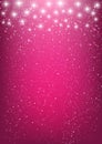 Shiny stars on pink