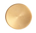 Shiny stylish gold tray on white background Royalty Free Stock Photo