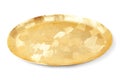 Shiny stylish gold tray on white Royalty Free Stock Photo