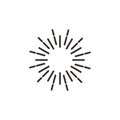 Shiny sun explotion effect icon abstract symbol vector illustration isolated on white background