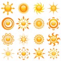 Shiny sun vector Royalty Free Stock Photo