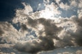 Shiny sunburst clouds Royalty Free Stock Photo