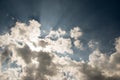 Shiny sunburst clouds Royalty Free Stock Photo