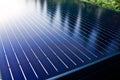 Shiny surface of new solar panels outdoors