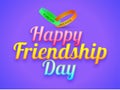 Shiny text Happy Friendship day with friends forever band.