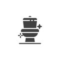 Shiny Toilet, bathroom vector icon